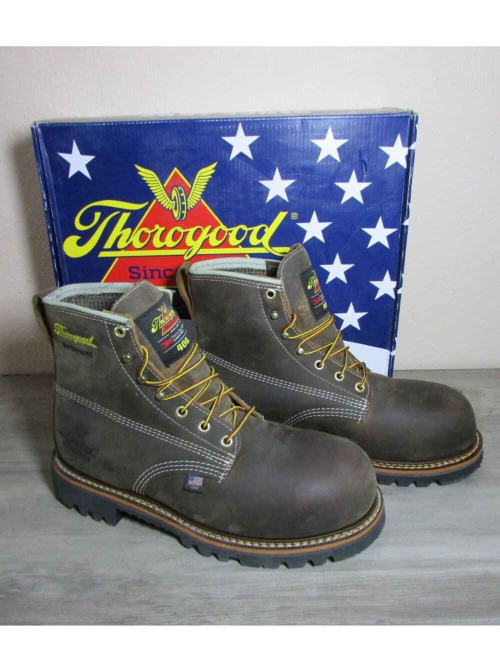 Thorogood Men's Composite Nano Toe 6" Lace Up Insulated Work Boots Crazy Horse 8